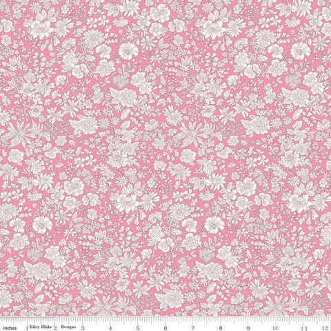SALE Emily Belle Collection 01666406A Vintage Pink - Riley Blake Designs - Floral Flowers - Liberty Fabrics - Quilting Cotton Fabric