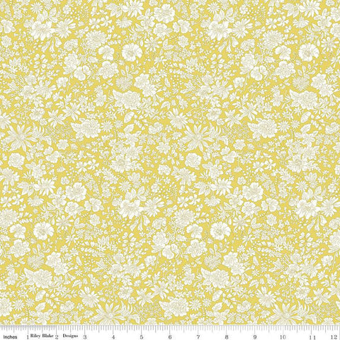 SALE Emily Belle Collection 01666411A Lime - Riley Blake Designs - Floral Flowers - Liberty Fabrics - Quilting Cotton Fabric