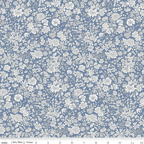 SALE Emily Belle Collection 01666414A Evening Sky - Riley Blake Designs - Floral Flowers - Liberty Fabrics - Quilting Cotton Fabric