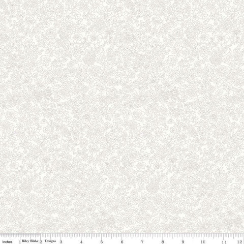 Emily Belle Collection 01666416A Ivory - Riley Blake Designs - Floral Flowers - Liberty Fabrics - Quilting Cotton Fabric