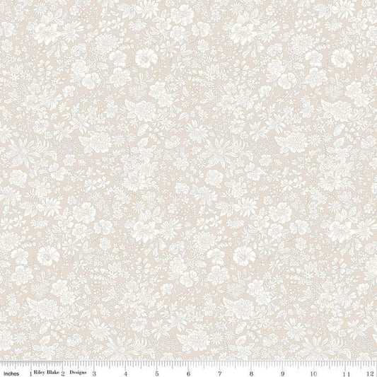 Emily Belle Collection 01666418A Parchment - Riley Blake Designs - Floral Flowers - Liberty Fabrics - Quilting Cotton Fabric