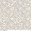 Fat Quarter End of Bolt - SALE Emily Belle Collection 01666419A Oatmeal - Riley Blake - Floral - Liberty Fabrics - Quilting Cotton Fabric