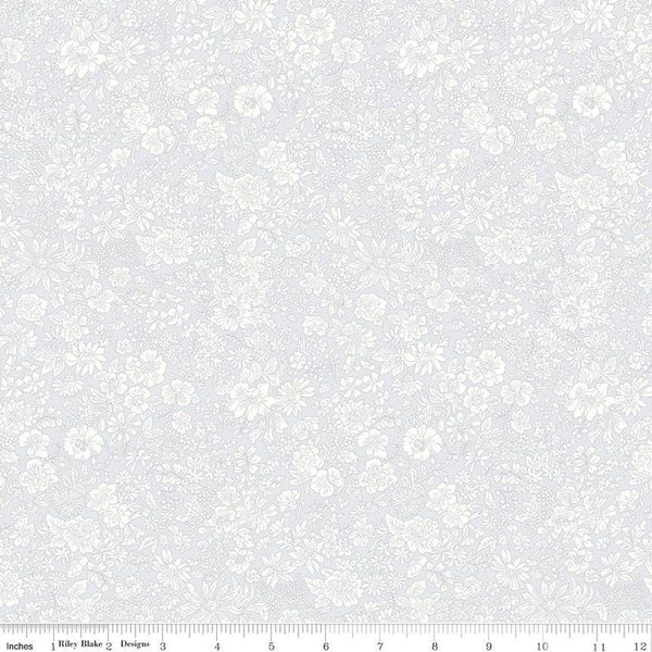 CLEARANCE Emily Belle Collection 01666426A Silver Birch - Riley Blake Designs - Floral Flowers - Liberty Fabrics - Quilting Cotton Fabric