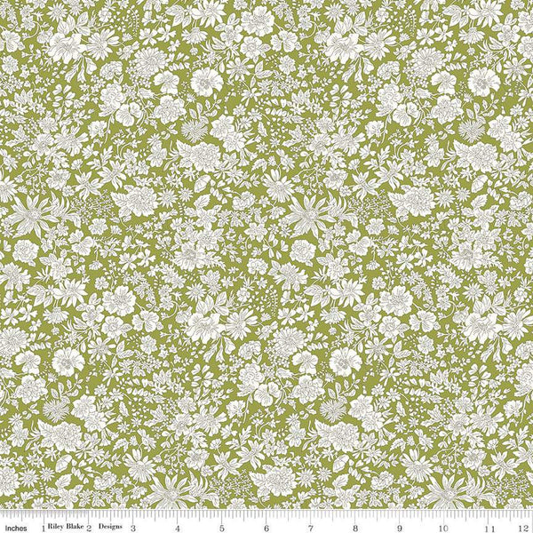 Emily Belle Collection 01666440A Caterpillar - Riley Blake Designs - Floral Flowers - Liberty Fabrics - Quilting Cotton Fabric