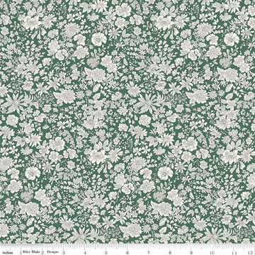 Emily Belle Collection 01666445A Evergreen - Riley Blake Designs - Floral Flowers - Liberty Fabrics - Quilting Cotton Fabric