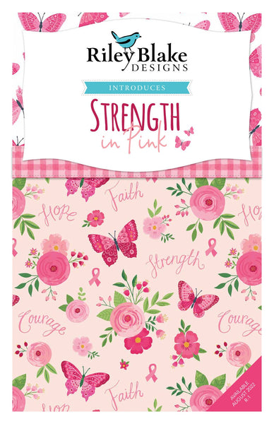 SALE Strength in Pink Layer Cake 10" Stacker Bundle - Riley Blake Designs - 42 piece Precut Pre cut - Breast Cancer - Quilting Cotton Fabric