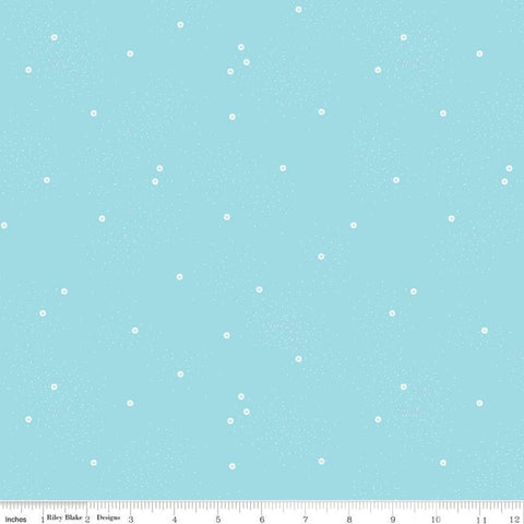 SALE Dainty Daisy C665 Waterfall - Riley Blake Designs - White Daisies Floral Flowers Pin Dots - Quilting Cotton Fabric