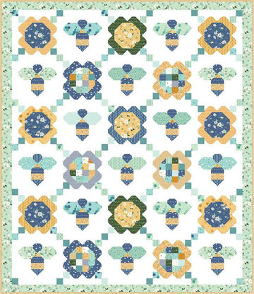 Daisy a Day Quilt PATTERN P138 - Beverly McCullough - Riley Blake Designs - INSTRUCTIONS Only - Daisies Bees Fat Quarter Friendly