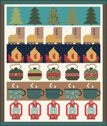 SALE Love You S'more Quilt PATTERN P155 by Gracey Larson - Riley Blake Designs - INSTRUCTIONS Only - Row Quilt Camping