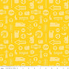 SALE Full Steam Ahead with Thomas & Friends Tonal C12513 Yellow - Riley Blake Designs - Trains Signs - Quilting Cotton - Licensed Product