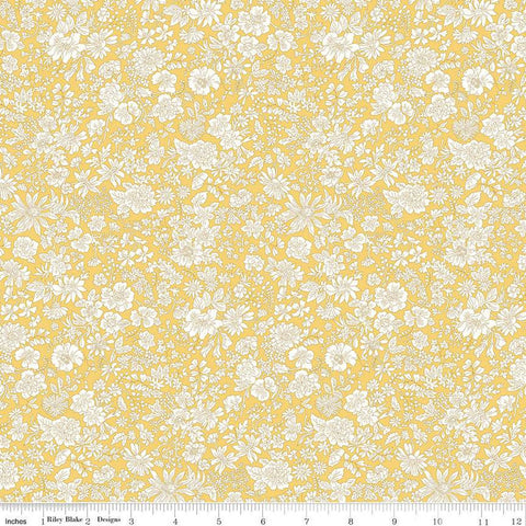 Emily Belle Collection 01666401A Sunshine Yellow - Riley Blake Designs - Floral Flowers - Liberty Fabrics - Quilting Cotton Fabric