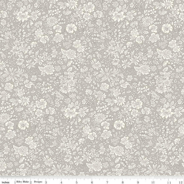 SALE Emily Belle Collection 01666420A Clay - Riley Blake Designs - Floral Flowers - Liberty Fabrics - Quilting Cotton Fabric