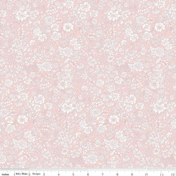 Emily Belle Collection 01666422A Powder Rose - Riley Blake Designs - Floral Flowers - Liberty Fabrics - Quilting Cotton Fabric