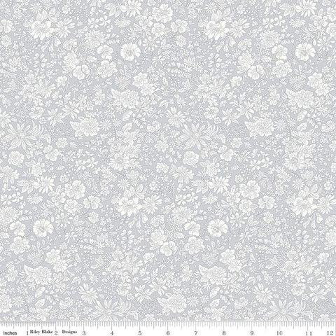 SALE Emily Belle Collection 01666427A Shadow - Riley Blake Designs - Floral Flowers - Liberty Fabrics - Quilting Cotton Fabric