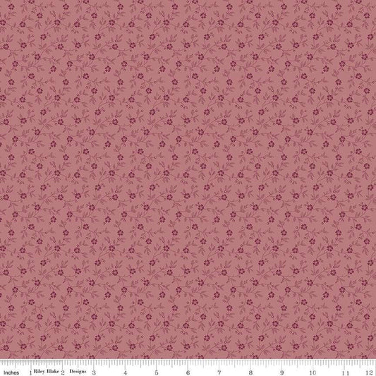 Midnight Garden Vines C12546 Dark Pink - Riley Blake Designs - Floral Flowers Leaves Tone-on-Tone - Quilting Cotton Fabric