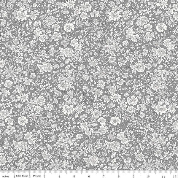 SALE Emily Belle Collection 01666429A Lead - Riley Blake Designs - Floral Flowers - Liberty Fabrics - Quilting Cotton Fabric