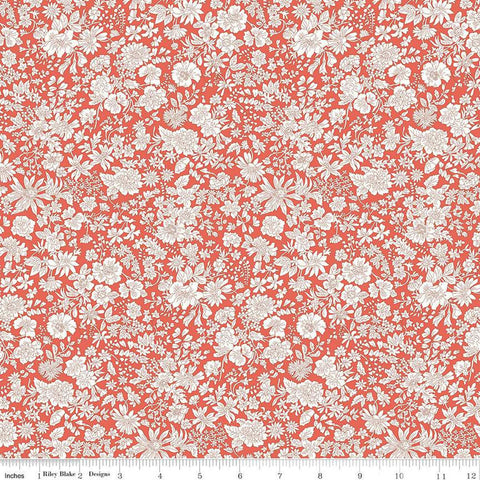 CLEARANCE Emily Belle Collection 01666433A Paprika - Riley Blake Designs - Floral Flowers - Liberty Fabrics - Quilting Cotton Fabric