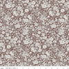 SALE Emily Belle Collection 01666434A Chocolate - Riley Blake Designs - Floral Flowers - Liberty Fabrics - Quilting Cotton Fabric