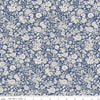 Emily Belle Collection 01666441A Sapphire - Riley Blake Designs - Floral Flowers - Liberty Fabrics - Quilting Cotton Fabric