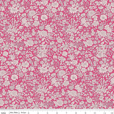 SALE Emily Belle Collection 01666438A Magenta - Riley Blake Designs - Floral Flowers - Liberty Fabrics - Quilting Cotton Fabric