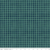 SALE Love You S'more PRINTED Gingham C12143 Teal - Riley Blake Designs - Camp Camping Irregular Checks - Quilting Cotton Fabric