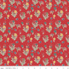 SALE Love You S'more Floral C12144 Red - Riley Blake Designs - Camp Camping Flowers - Quilting Cotton Fabric