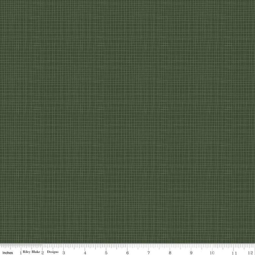 Love You S'more Weave C12147 Pine by Riley Blake Designs - Camp Camping Irregular Grid - Quilting Cotton Fabric