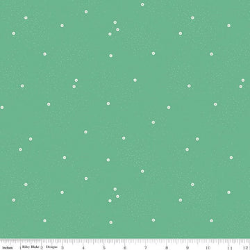 SALE Dainty Daisy C665 Alpine - Riley Blake Designs - White Daisies Floral Flowers Pin Dots - Quilting Cotton Fabric
