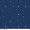 SALE Dainty Daisy C665 Navy - Riley Blake Designs - White Daisies Floral Flowers Pin Dots - Quilting Cotton Fabric