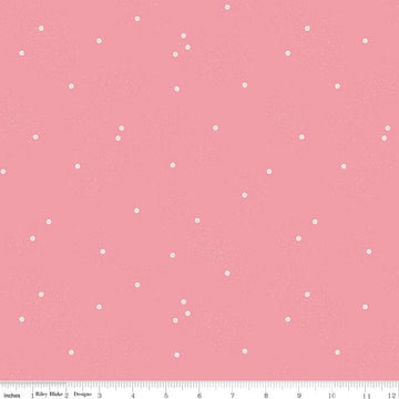 SALE Dainty Daisy C665 Peony - Riley Blake Designs - White Daisies Floral Flowers Pin Dots - Quilting Cotton Fabric