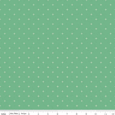 Wildwood Wander Compass C12436 Green - by Riley Blake Designs - Four-Point Stars Geometric - Quilting Cotton Fabric