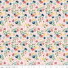 SALE Sew Much Fun Floral C12456 Pink - Riley Blake Designs - Flowers Pin Dots Sewing - Quilting Cotton Fabric