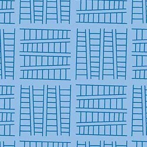 SALE Ladder Co. 1 Tall Ladder Blue by Michael Miller Fabrics - Ladder Company One Ladders Geometric Children's - Quilting Cotton Fabric