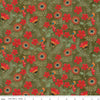 Stitchy Birds Flowers C12601 Green - Riley Blake Designs - Sewing Folk Art Floral Bees - Quilting Cotton Fabric