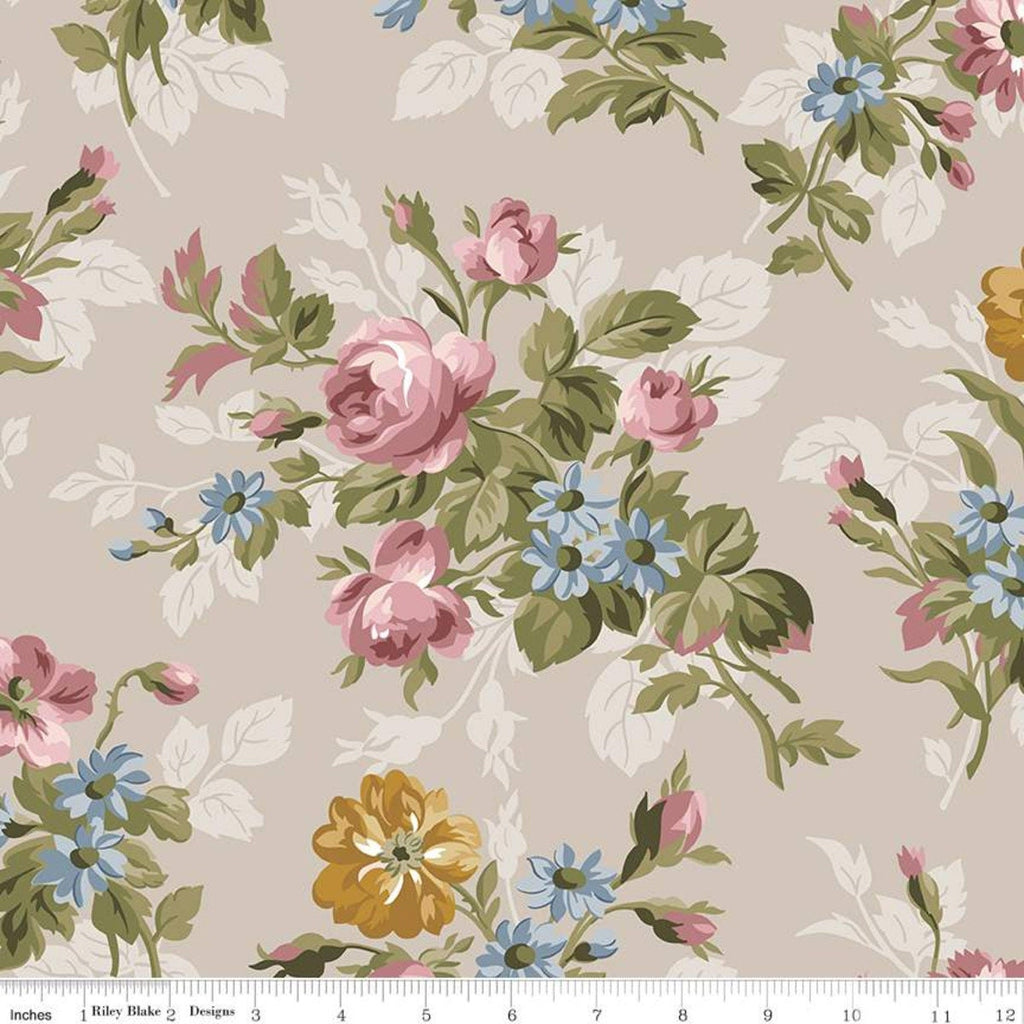 3/8 Taupe Floral