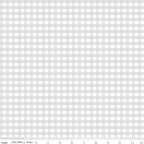 FLANNEL Gingham F12584 Gray - Riley Blake Designs - 1/4" Check Checks Checkered - FLANNEL Cotton Fabric