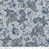 SALE Midnight Garden Paisley C12542 Gray - Riley Blake Designs - Paisleys Floral Flowers - Quilting Cotton Fabric