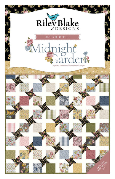 SALE Midnight Garden Fat Quarter Bundle 26 pieces - Riley Blake Designs - Pre cut Precut - Floral - Quilting Cotton Fabric