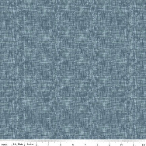 FLANNEL Nice Ice Baby Sketch F12575 Navy - Riley Blake Designs - Small Irregular Sketched Plaid Texture - FLANNEL Cotton Fabric