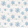 SALE Monthly Placemats January Snowflakes C12401 Cream - Riley Blake Designs - Winter Dots Snowflake - Quilting Cotton Fabric