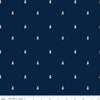 Love You S'more Trees C12146 Navy - Riley Blake Designs - Camp Camping White Pines Pine Tree - Quilting Cotton Fabric