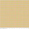 SALE Bee Ginghams Tina C12553 Butterscotch - Riley Blake Designs - 3/16" PRINTED Gingham Plaid Check - Lori Holt - Quilting Cotton Fabric