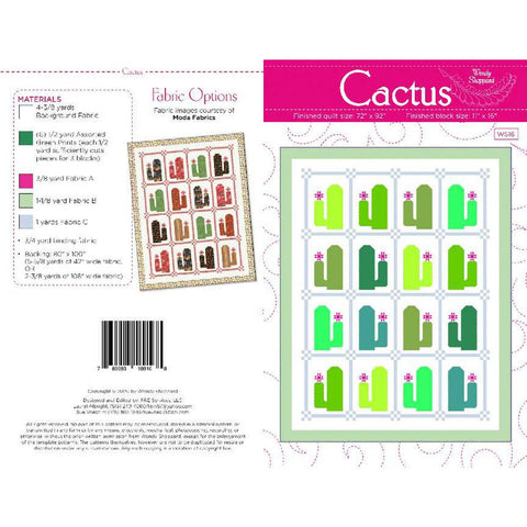 SALE Cactus Quilt PATTERN P175 by Wendy Sheppard - Riley Blake Designs - INSTRUCTIONS Only - Pieced Cacti Stars Nine-Patch Posts