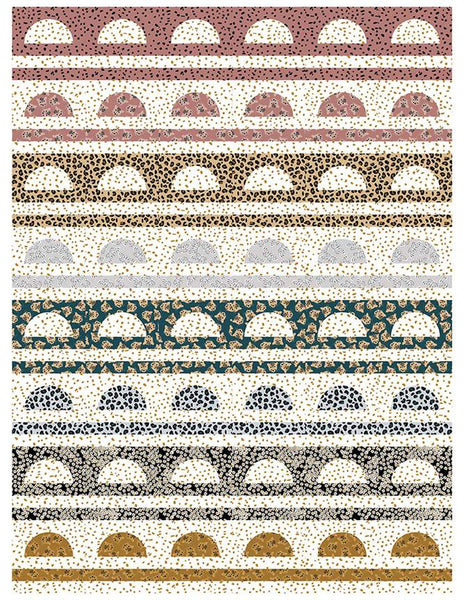 SALE Taren Studios Arches Quilt PATTERN P163 - Riley Blake - INSTRUCTIONS Only - Pieced Curves Stripes - Allie Perry - Multiple Sizes