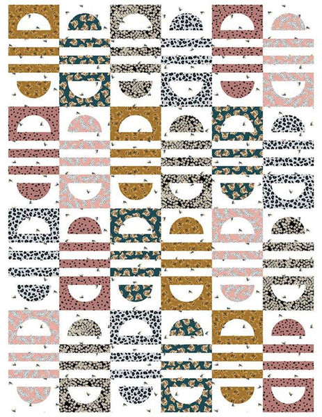 SALE Taren Studios Arches Quilt PATTERN P163 - Riley Blake - INSTRUCTIONS Only - Pieced Curves Stripes - Allie Perry - Multiple Sizes