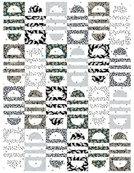 SALE Taren Studios Arches Quilt PATTERN P163 - Riley Blake - INSTRUCTIONS Only - Pieced Curves Stripes - Allie Perry - Multiple Sizes