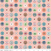 SALE Sew Much Fun Spool Toppers C12454 Pink - Riley Blake Designs - Vintage Thread Labels Sewing - Quilting Cotton Fabric