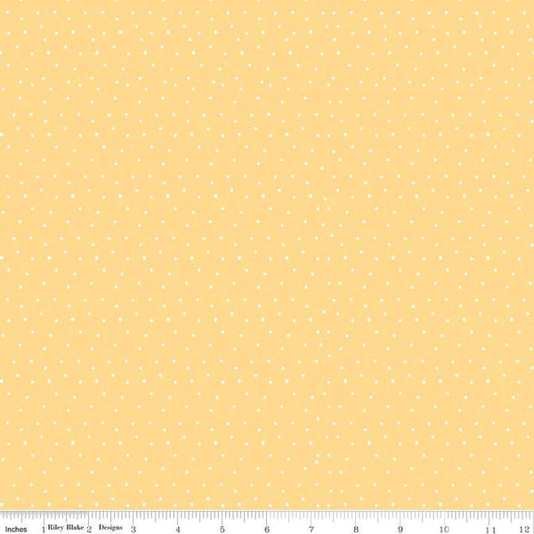 SALE Sew Much Fun Dots C12455 Sunshine by Riley Blake Designs - White Dots Dotted Polka Dot Sewing - Quilting Cotton Fabric