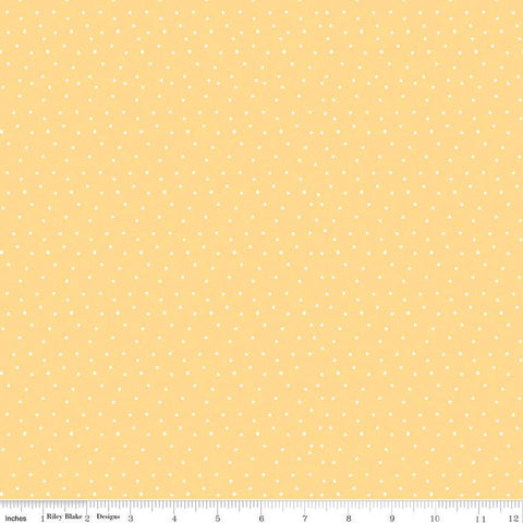 Sew Much Fun Dots C12455 Sunshine by Riley Blake Designs - White Dots Dotted Polka Dot Sewing - Quilting Cotton Fabric