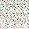 SALE Sew Much Fun Floral C12456 White - Riley Blake Designs - Flowers Pin Dots Sewing - Quilting Cotton Fabric
